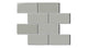 2x4 Half Offset Sheeted Natural Press Ceramic Mosaic Tile in Puget Sound Gloss