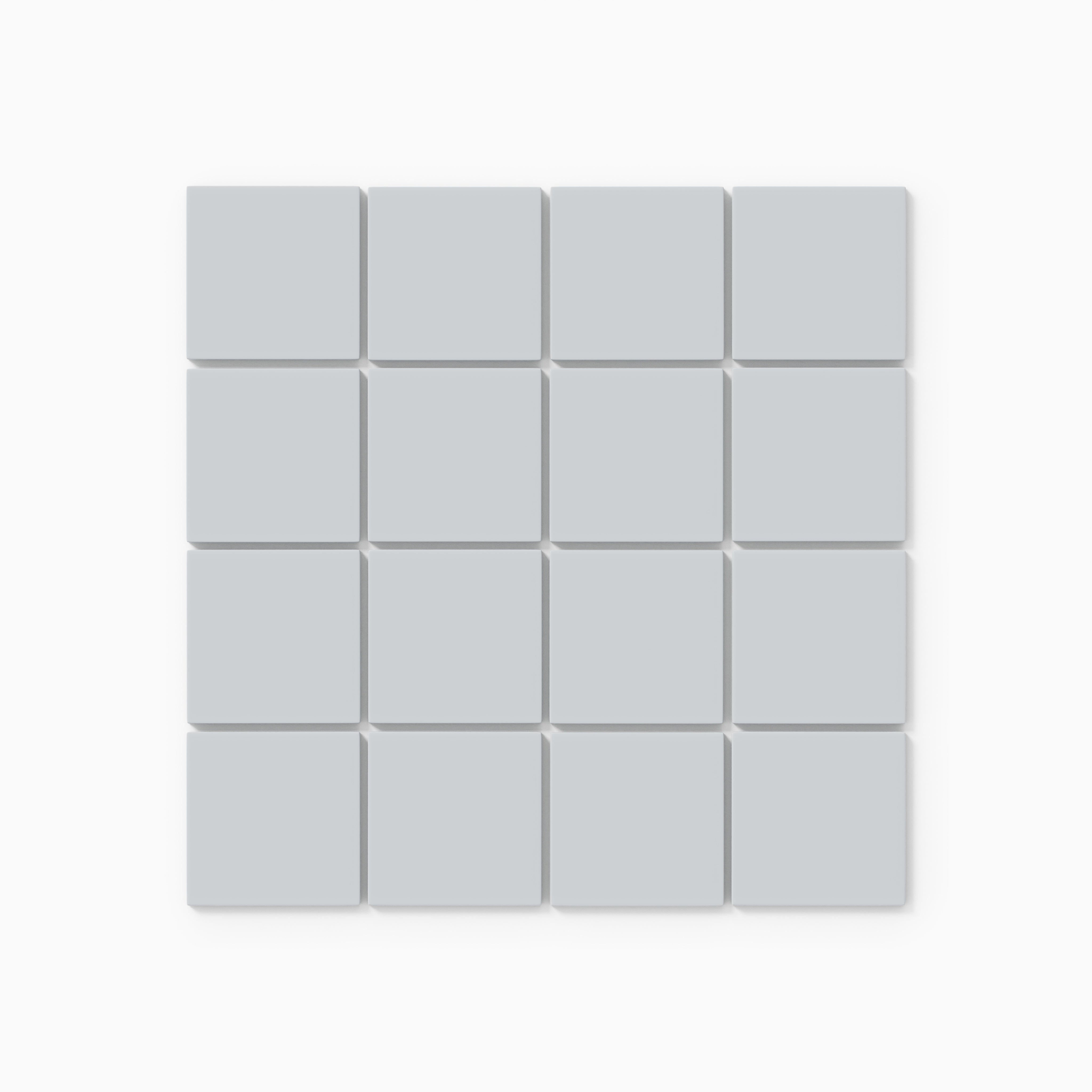 3x3 Straight Set Sheeted Natural Press Ceramic Mosaic Tile in Alberta Blue Matte