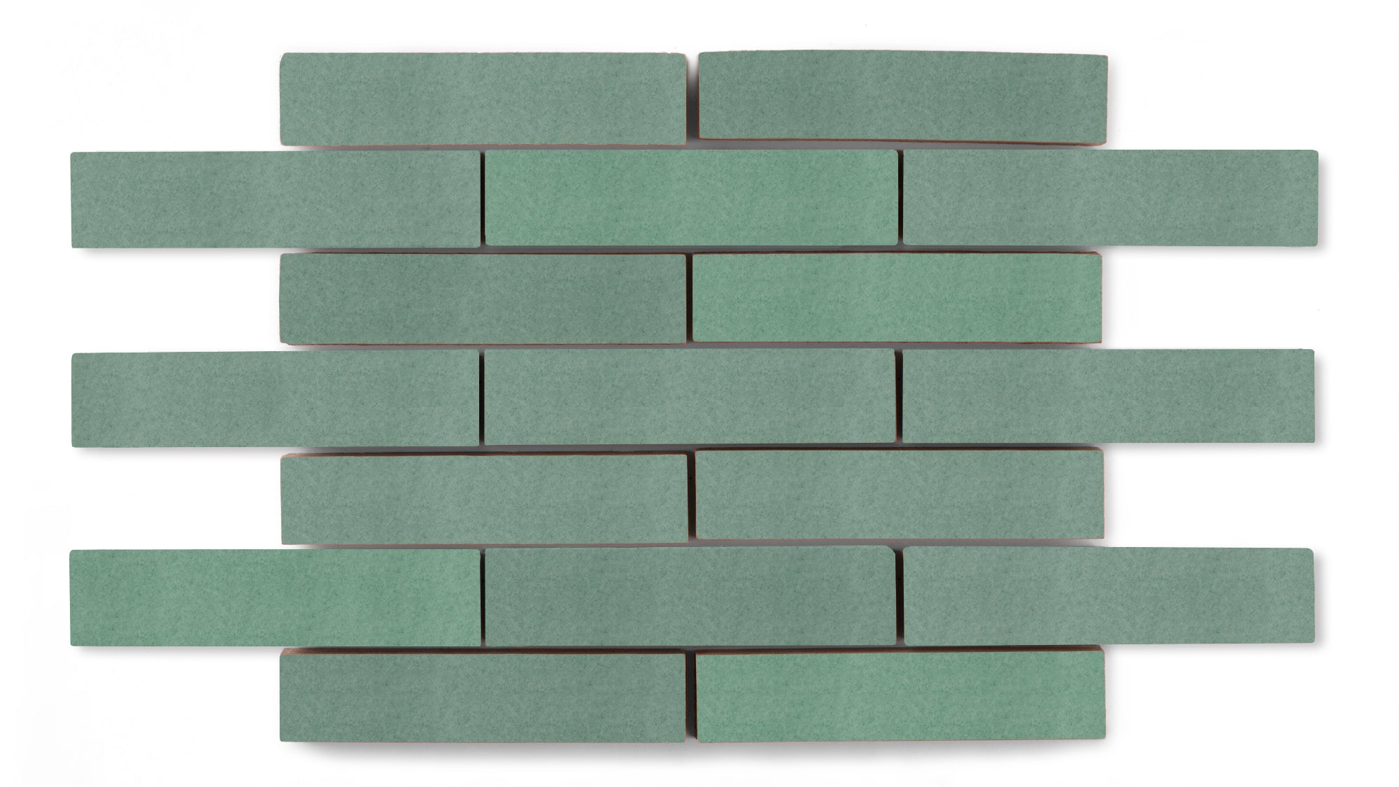 1x4 Half Offset Sheeted Original Ceramic Mosaic Tile in Amalfi Coast Matte