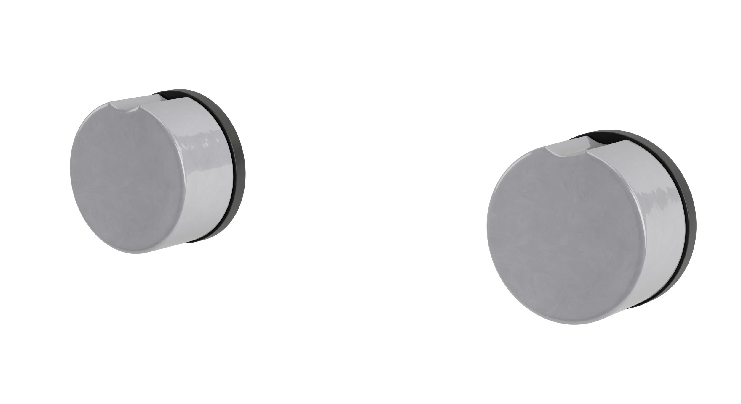 Foundry Two Handle Wall Mount Bath Trim with Groove Ceramic Knob Handles in Oil Rubbed Bronze