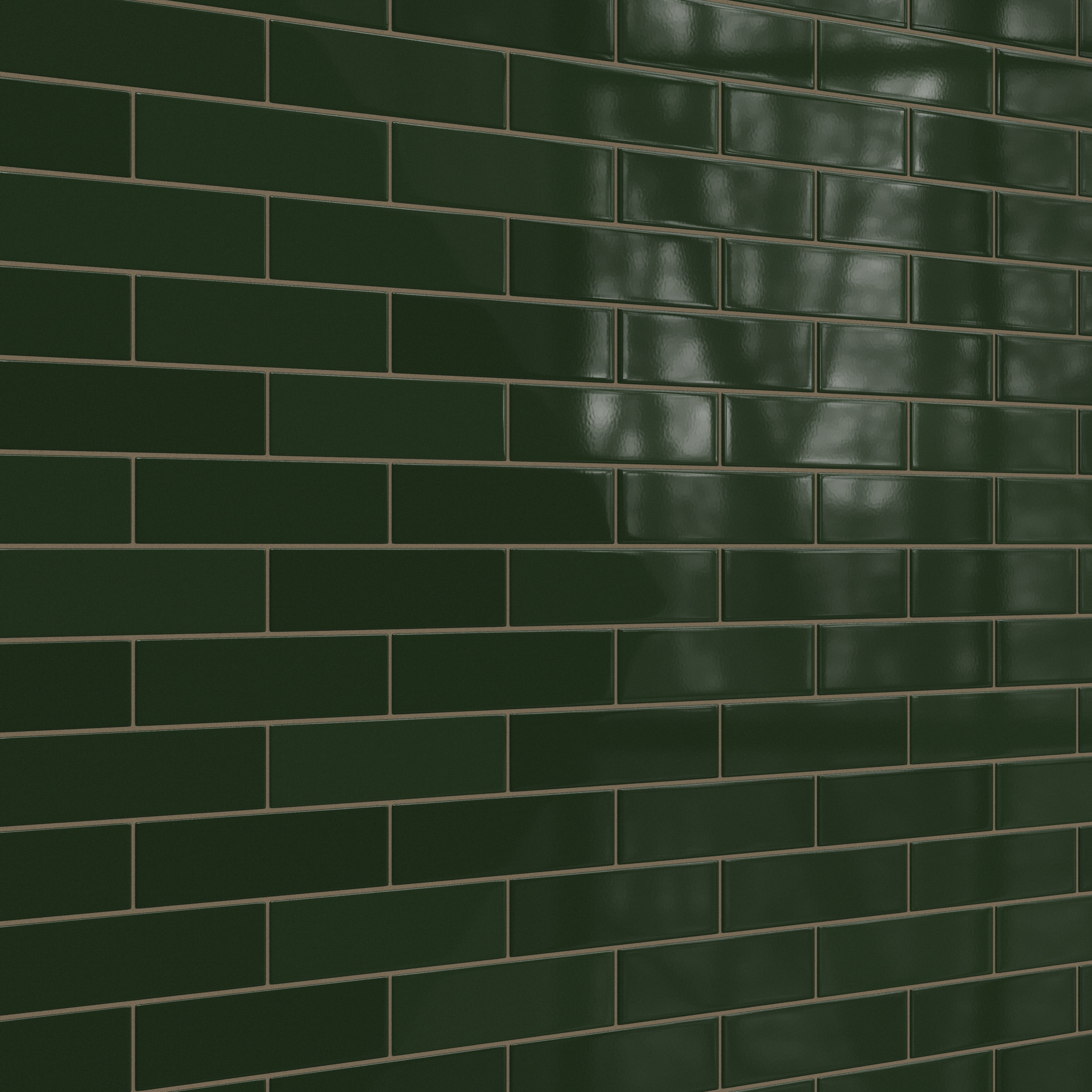 3x12 Original Ceramic Tile in Hunter Green Gloss