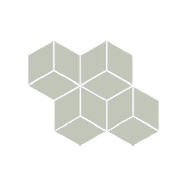 Small Diamond Sheeted - Escher Original Ceramic Mosaic Tile in Salton Sea Matte