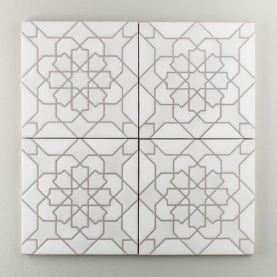 8x8 Handpainted Sample Sintra  in Neutral Motif