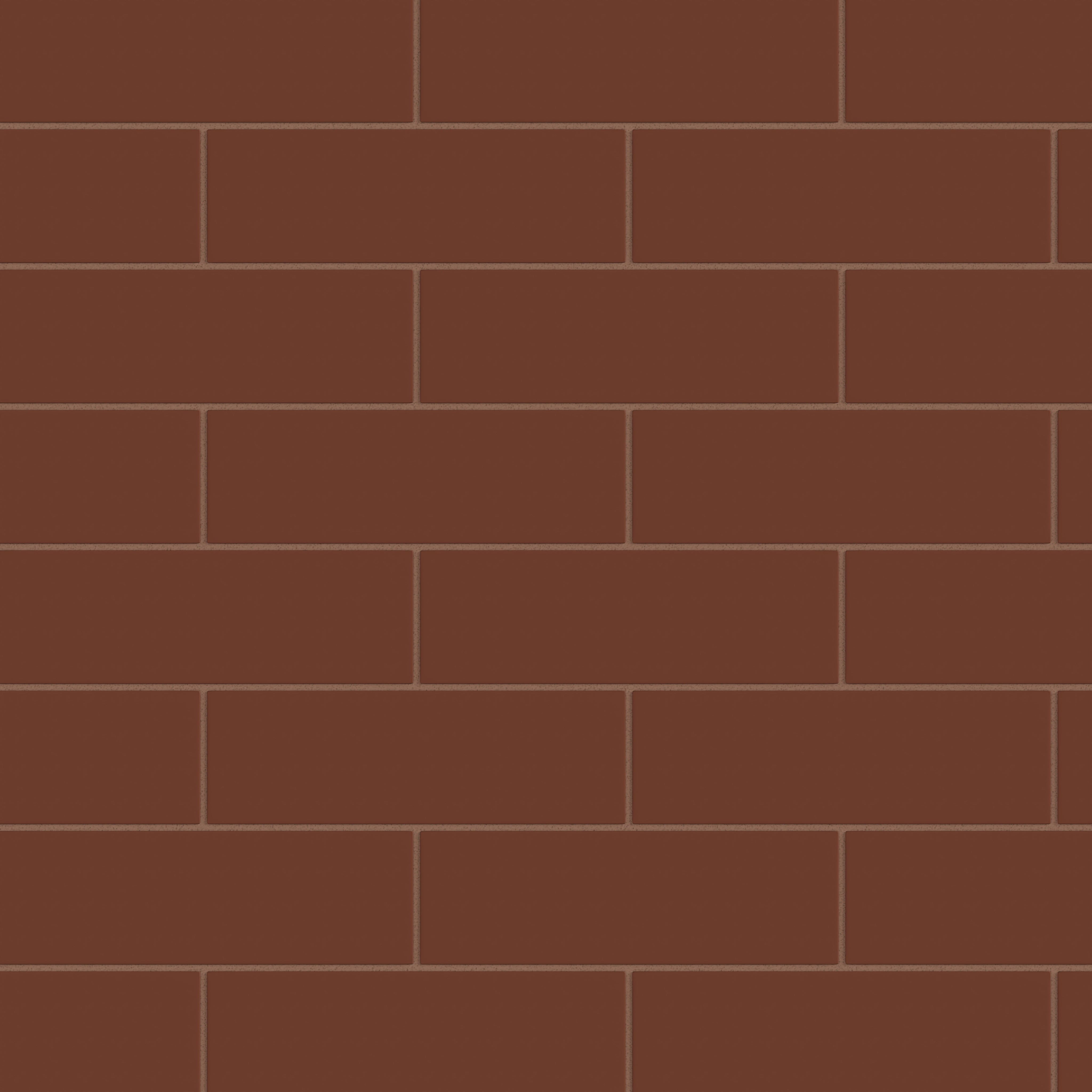 3x9 Natural Press Ceramic Tile in Red Iron Oxide Matte