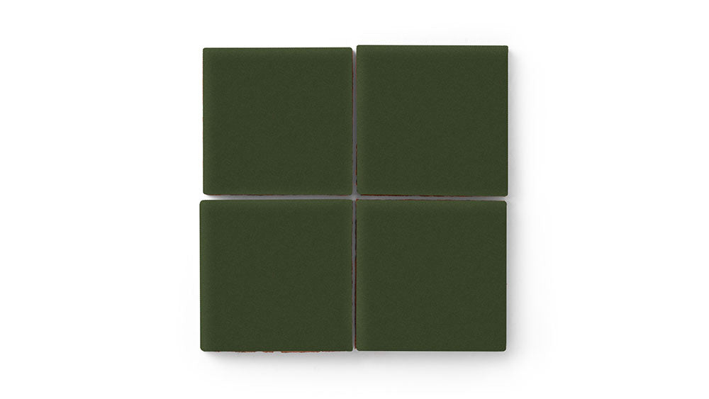 4x4 Original Ceramic Tile in Hunter Green Matte