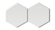 8" Hexagon Natural Press Ceramic Tile in Zinc Gloss