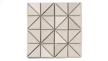 3" Triangle Sheeted - Quadrant Original Ceramic Mosaic Tile in Sand Dune Gloss
