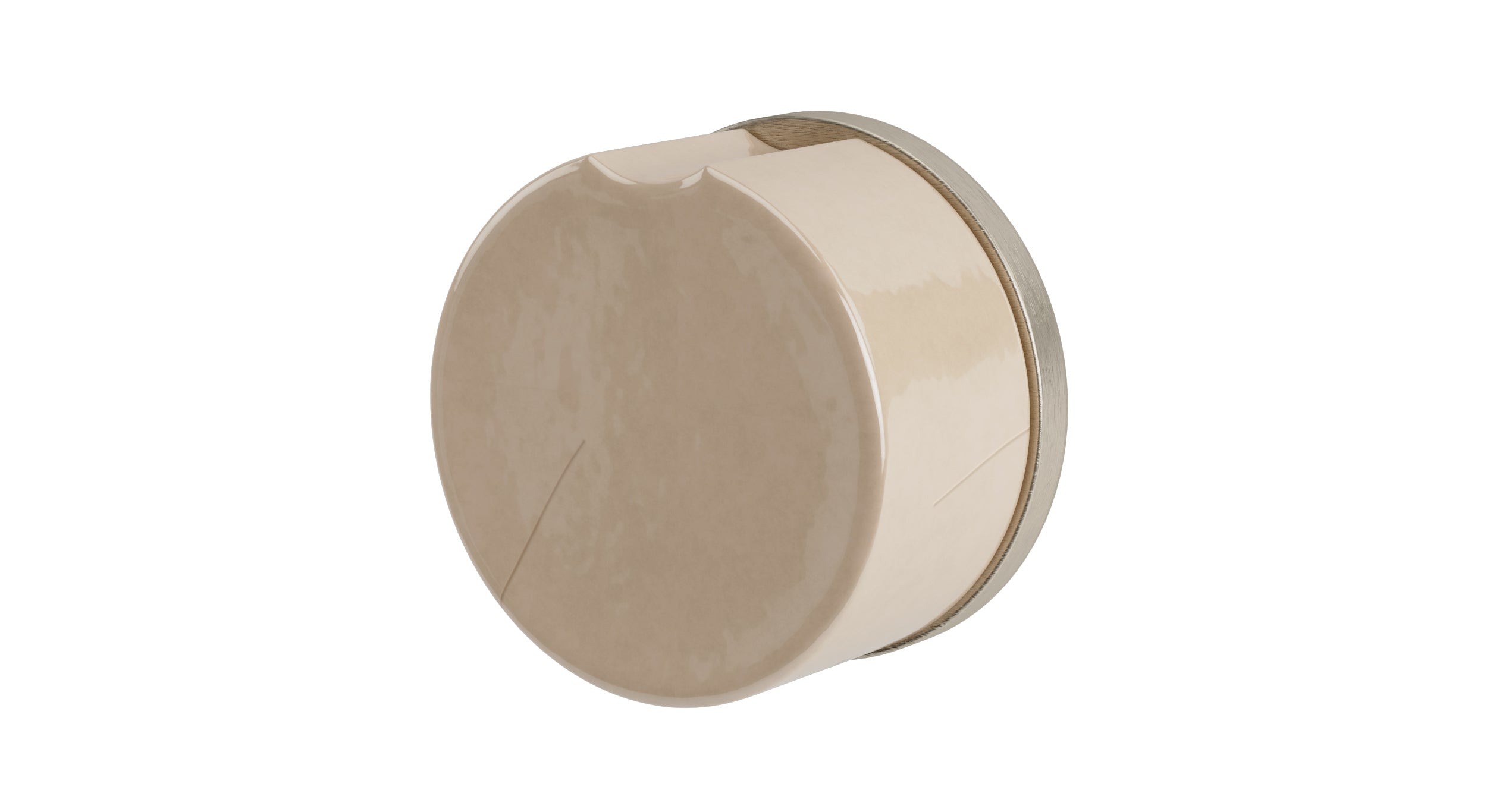 Foundry One Handle Wall Mount Diverter/Volume Control Shower Trim with Groove Ceramic Knob Handle in Satin Nickel