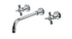 Emerson Two Handle Wall Mount 10" Lavatory Faucet with Defined Cross Handles in Polished Chrome