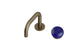 Foundry One Handle Deck Mount Squaretop Lavatory Faucet with Pebble Ceramic Knob Handle in Antique Brass