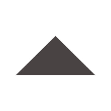 6" Triangle Original Ceramic Tile in Carbon Gloss