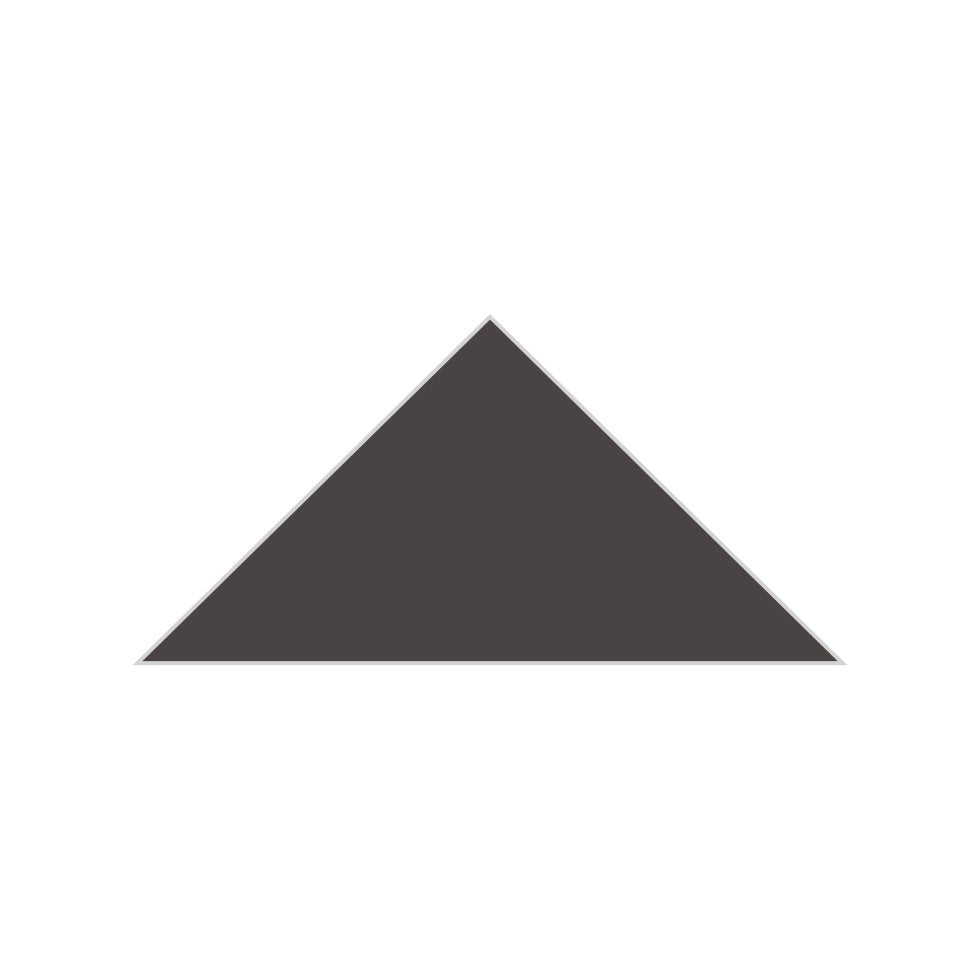 6" Triangle Original Ceramic Tile in Carbon Gloss