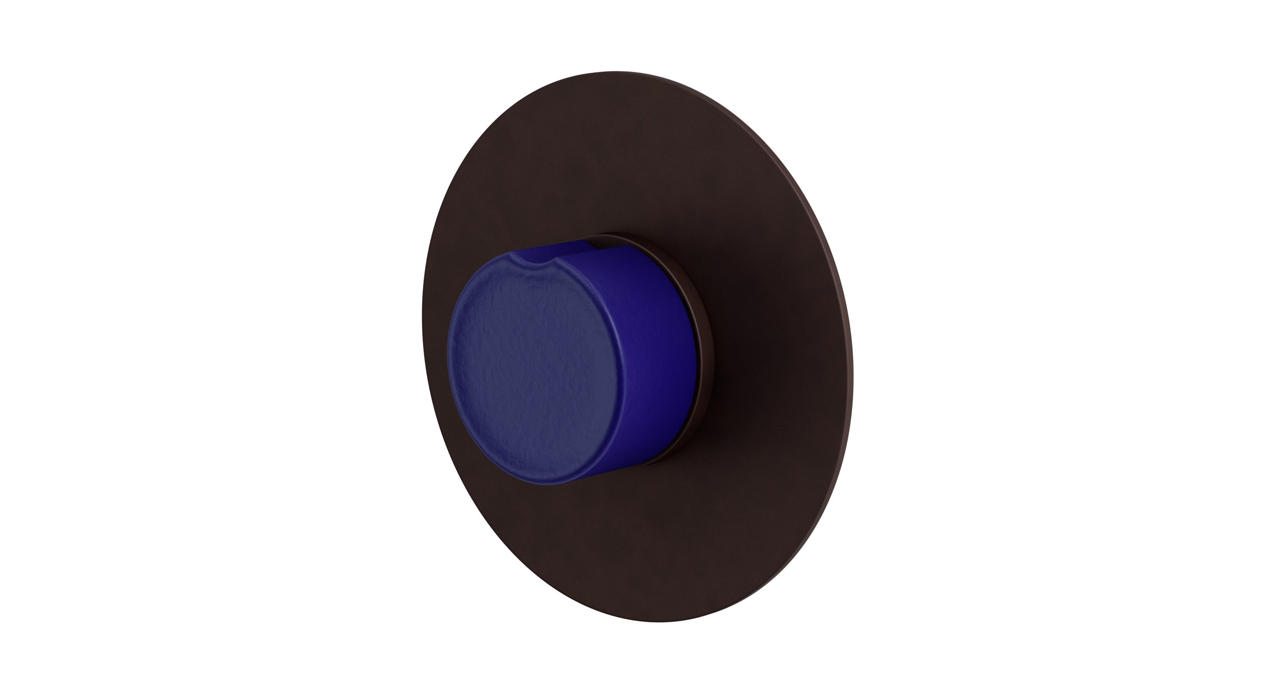 Foundry One Handle Wall Mount Shower Trim with Groove Ceramic Knob Handle in Architectural Copper
