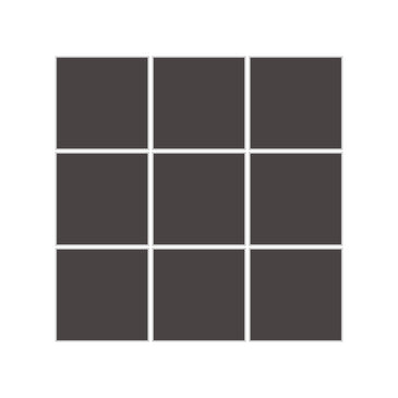 3x3 Straight Set Sheeted Original Ceramic Mosaic Tile in Carbon Gloss