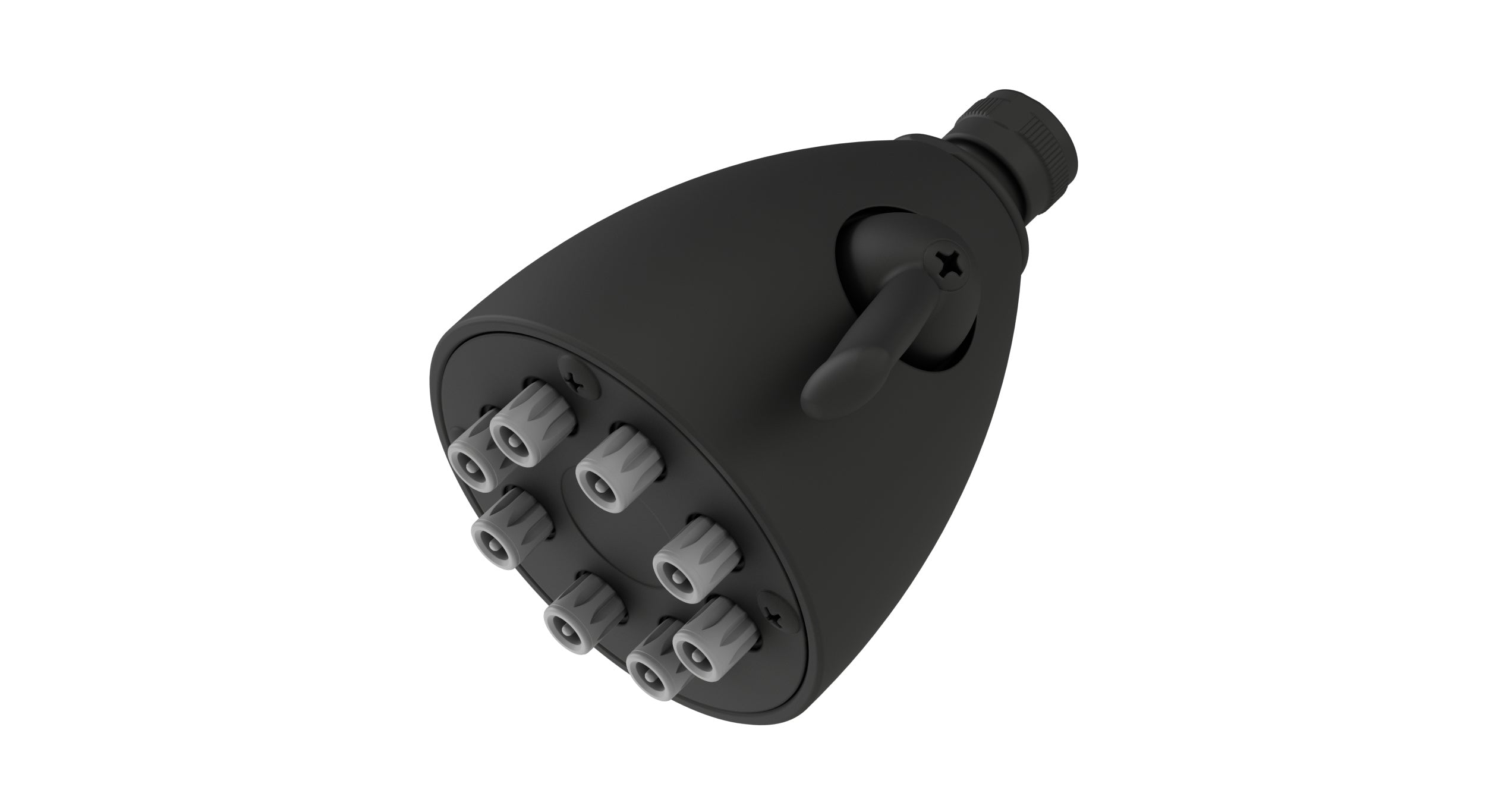 Shower Eight Jet Shower Head in Matte Black