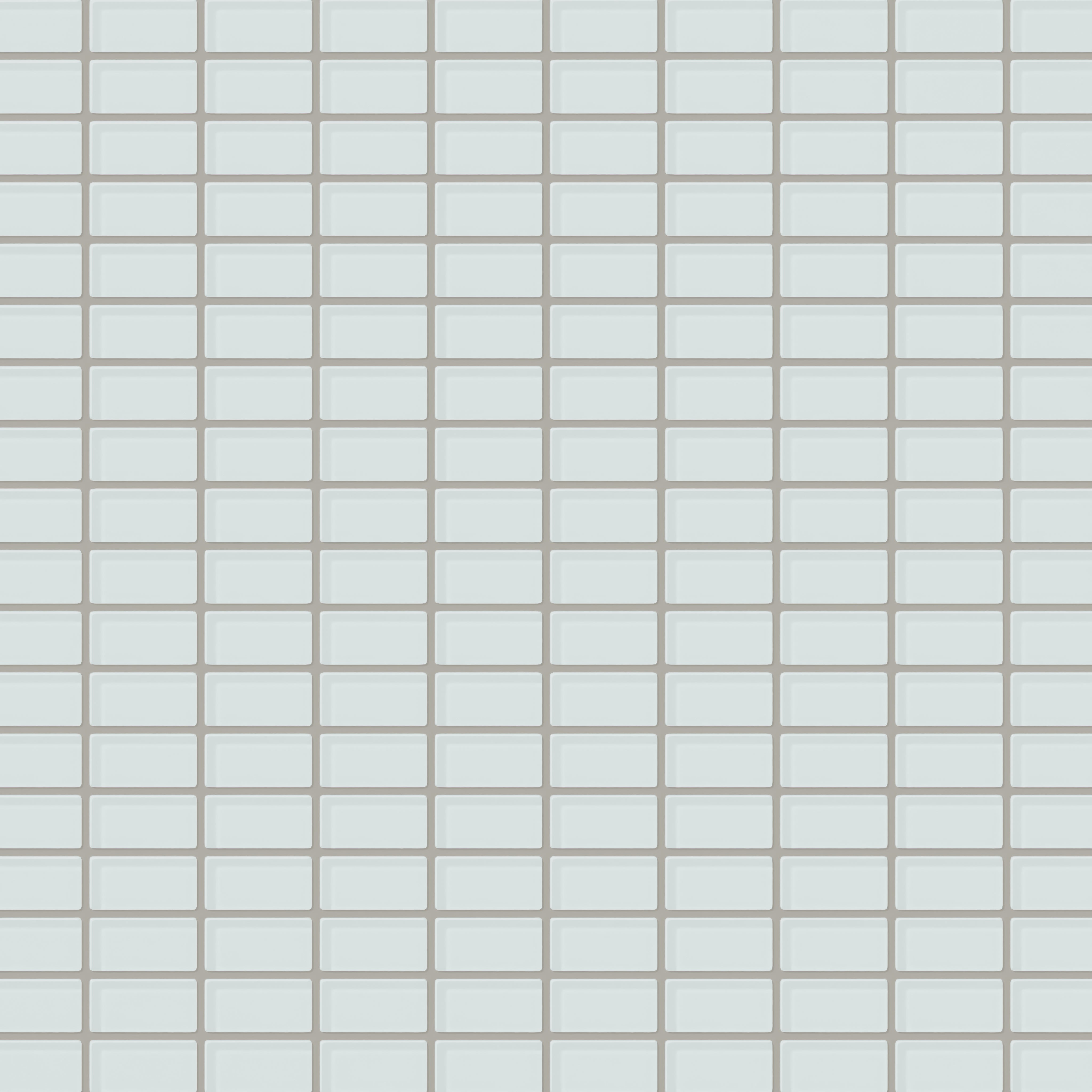 1x2 Straight Set Sheeted Glass Mosaic Tile in Warbler Gloss