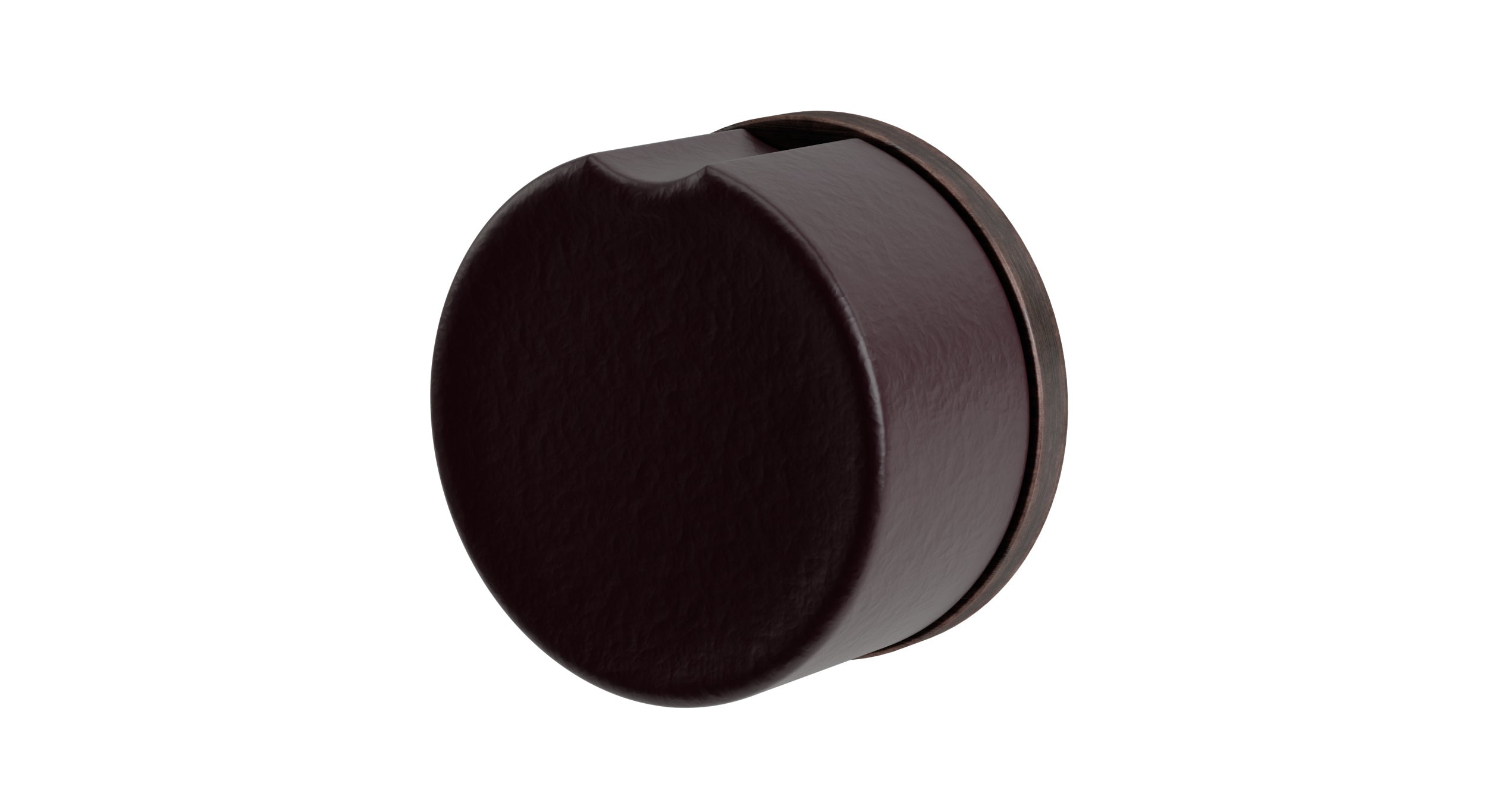 Foundry One Handle Wall Mount Diverter/Volume Control Shower Trim with Groove Ceramic Knob Handle in Antique Bronze