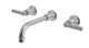 Emerson Two Handle Wall Mount 8.25" Lavatory Faucet with Classic Lever Handles in Satin Chrome