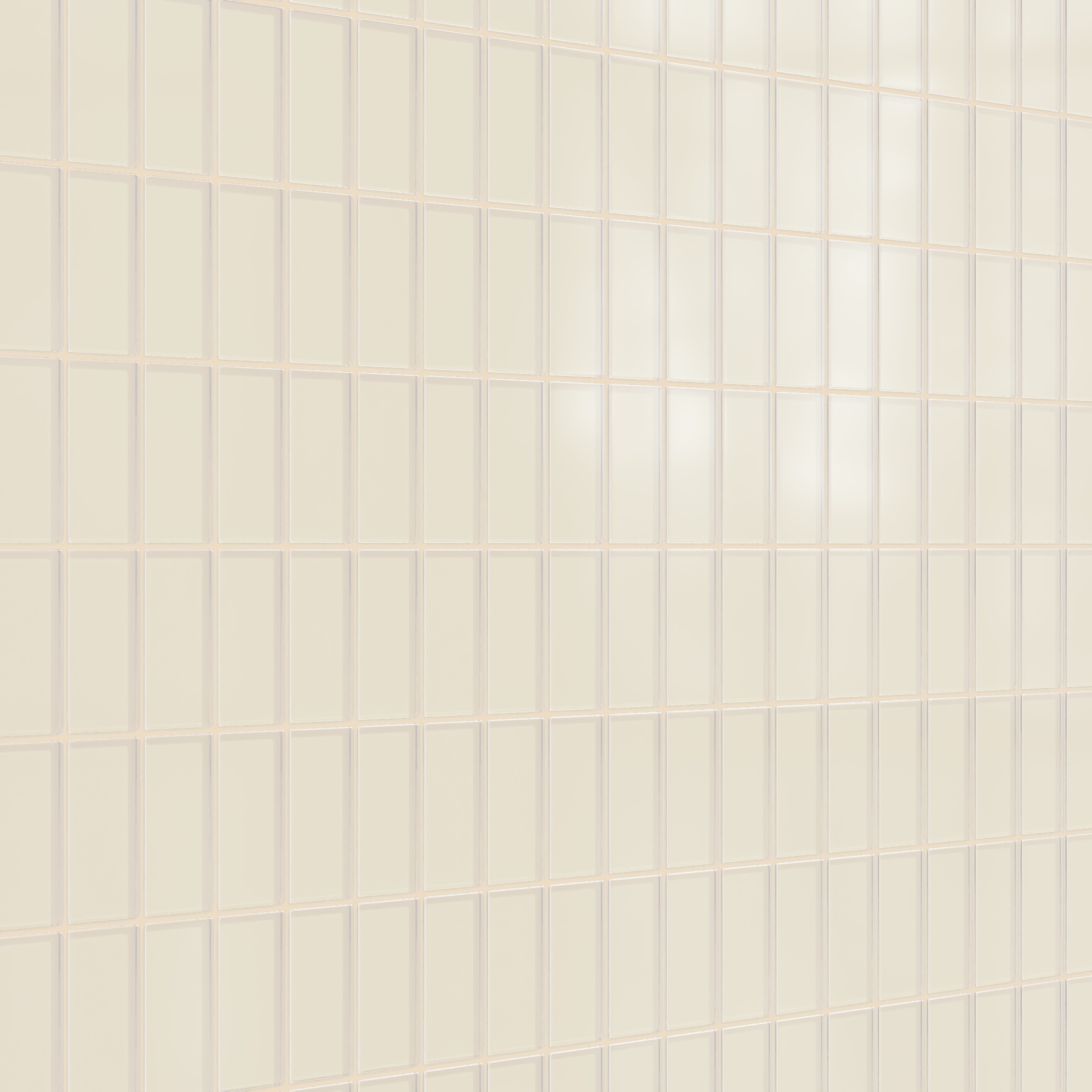 2x4 Straight Set Sheeted Glass Mosaic Tile in Sparrow Matte
