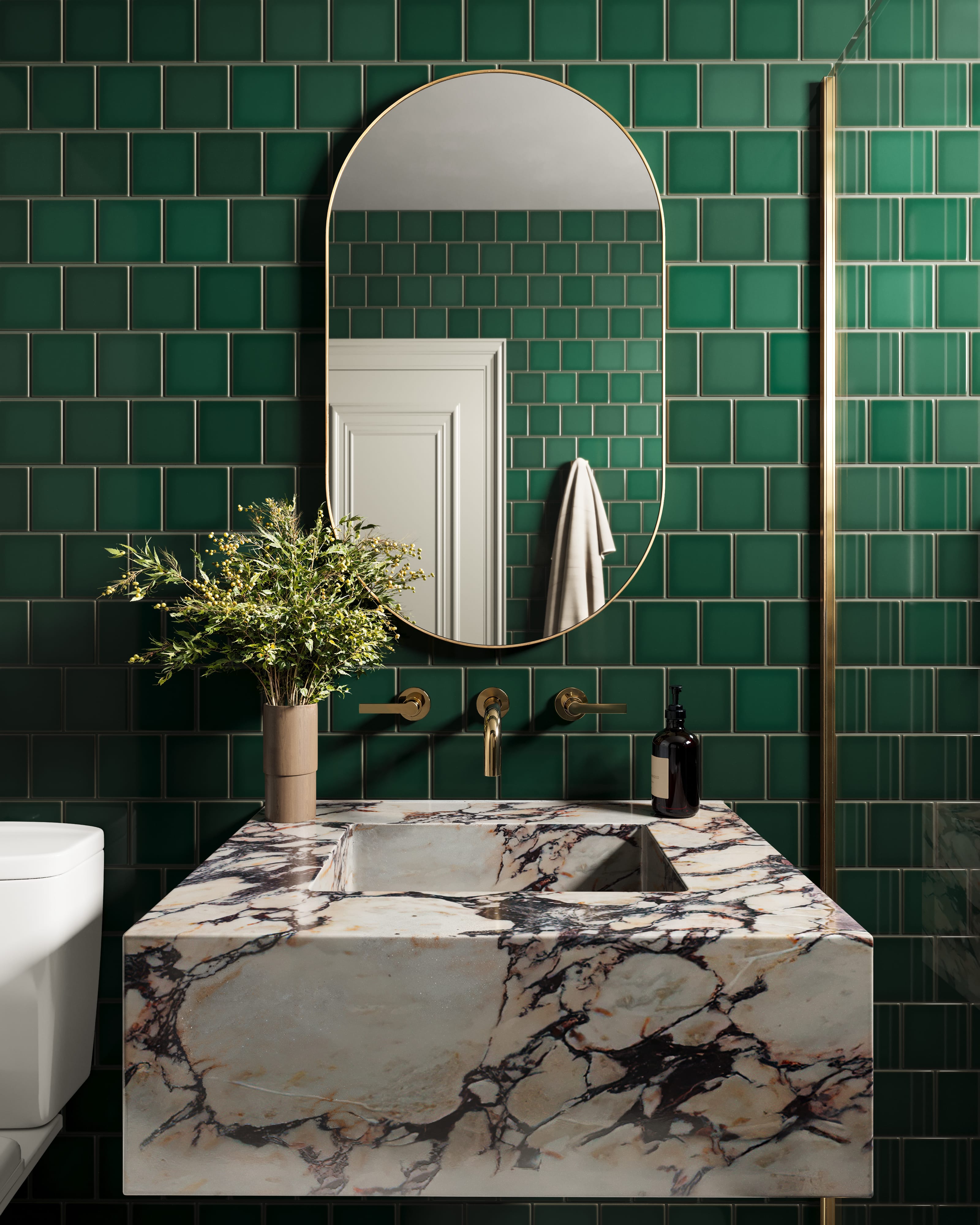 Quick Ship 4x4 Original Ceramic Tile in Evergreen Gloss