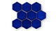 4" Hexagon Original Ceramic Tile in Azul Gloss