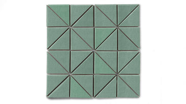 3" Triangle Sheeted - Quadrant Original Ceramic Mosaic Tile in Amalfi Coast Matte