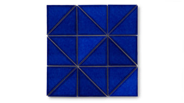 4" Triangle Original Ceramic Tile in Azul Gloss