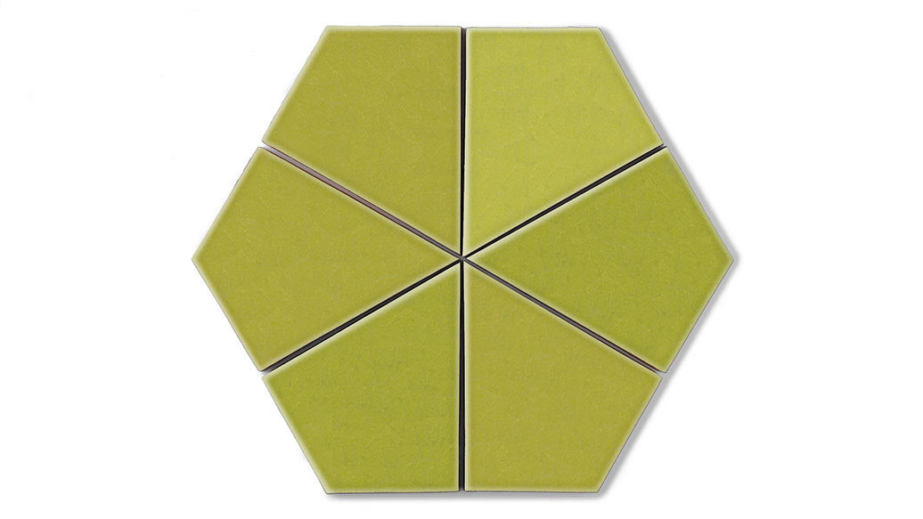 Hexite Original Ceramic Tile in Palm Tree Gloss