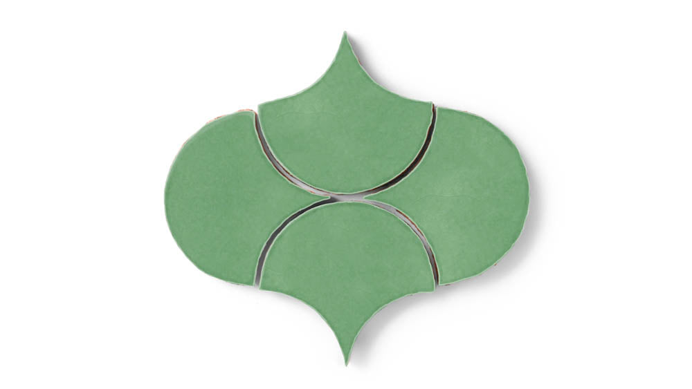 Ogee Drop Original Ceramic Tile in Sea Green Gloss