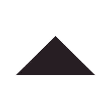6" Triangle Original Ceramic Tile in Burnt Umber