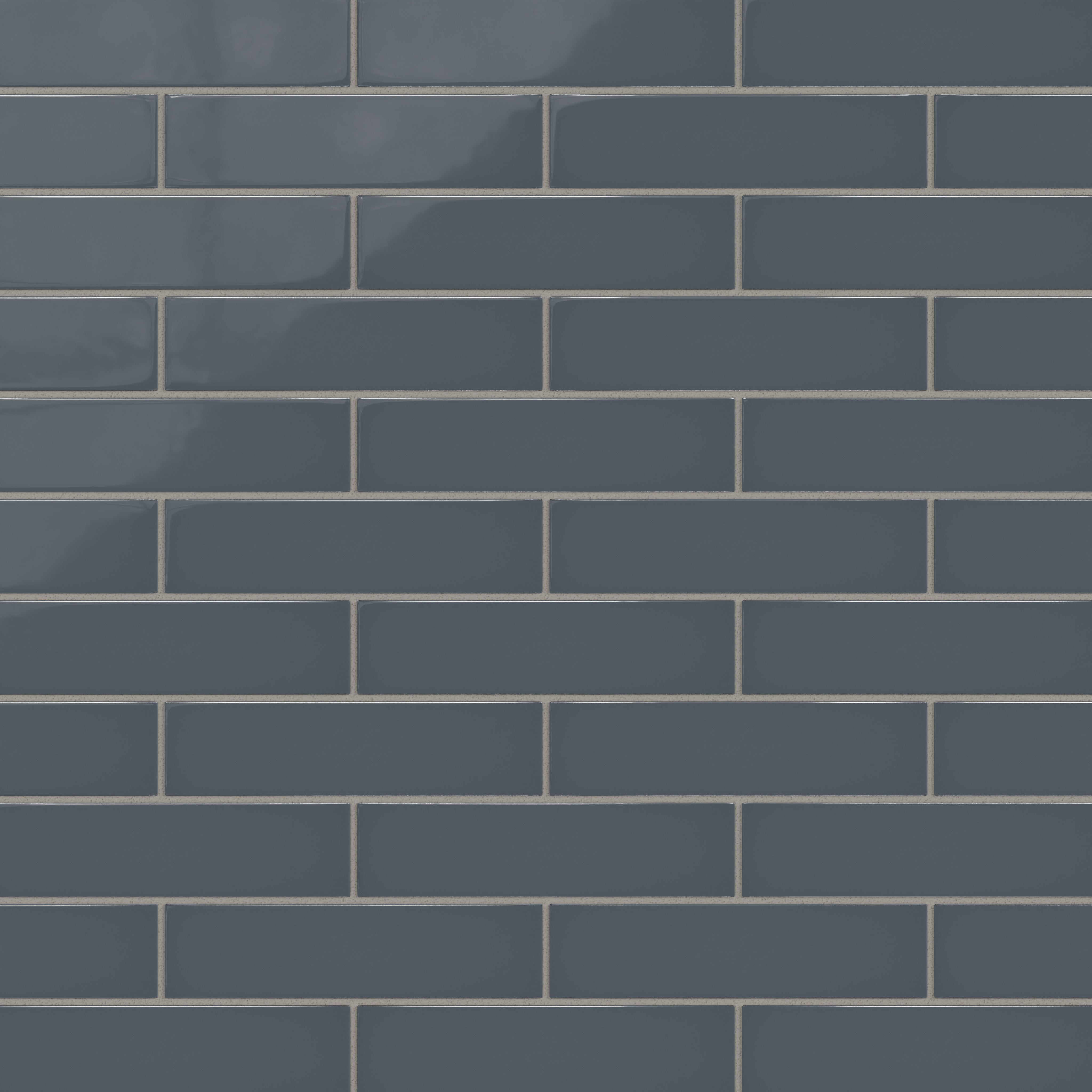 2x8 Natural Press Ceramic Tile in Indigo Gloss