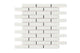 1x4 Half Offset Sheeted Original Ceramic Mosaic Tile in Limewash Gloss