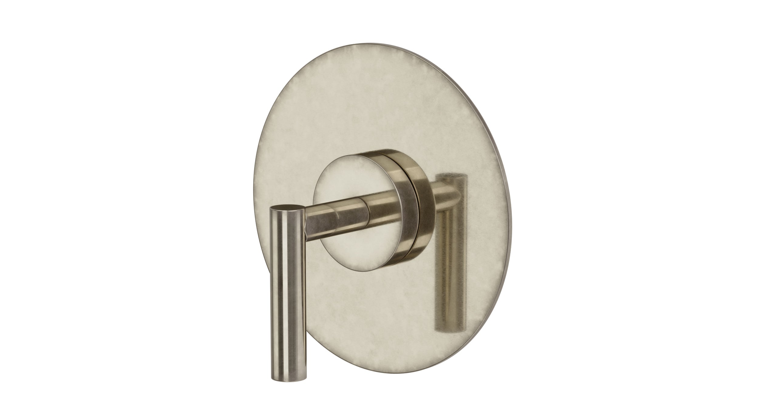 Contour One Handle Wall Mount Shower Trim with Soft Lever Handle in French Nickel