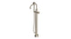 Emerson One Handle Floor Mount Squaretop Bath Trim with Hand Shower and Classic Cross Handle in Satin Nickel