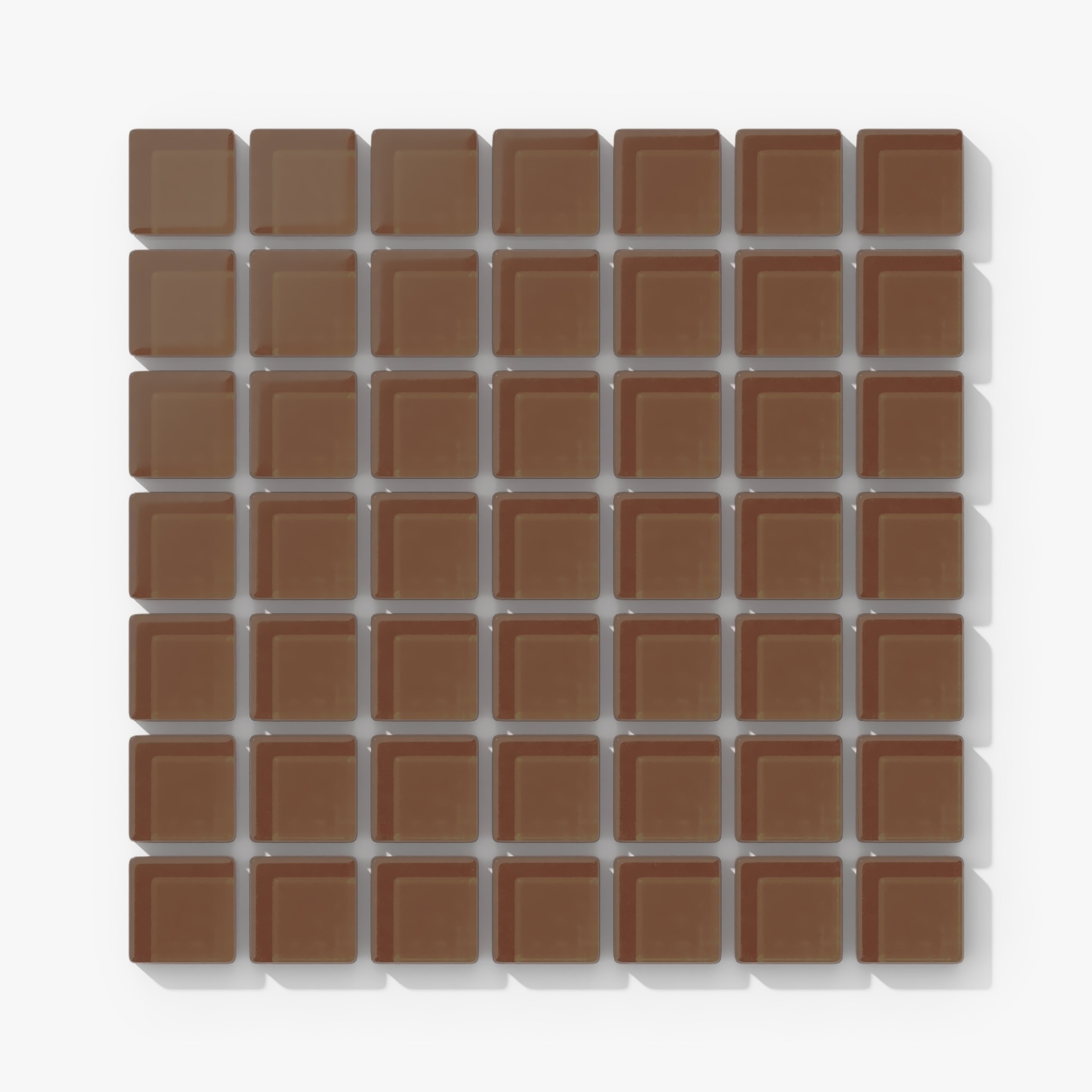 1x1 Straight Set Sheeted Glass Mosaic Tile in Kestrel Matte