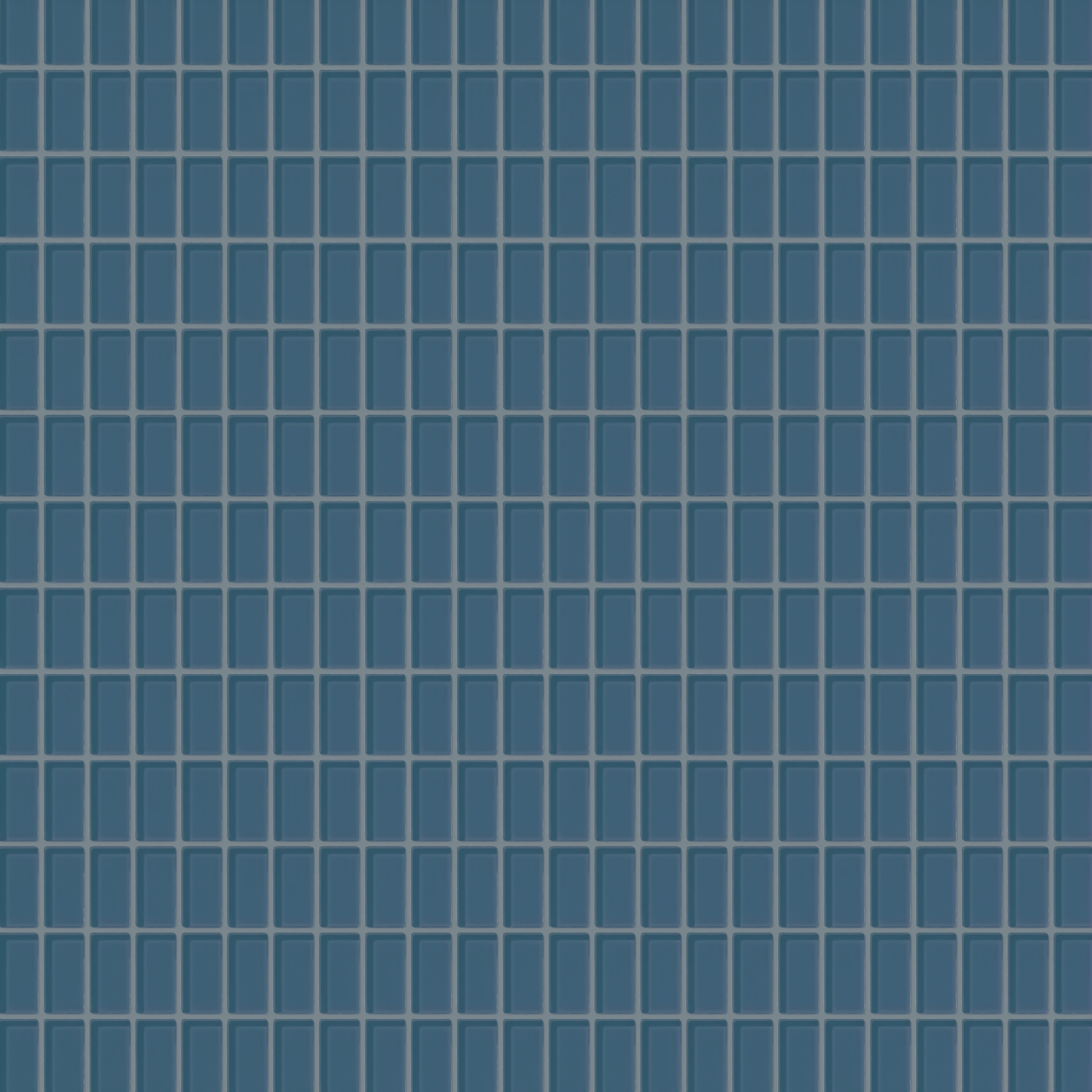 1x2 Straight Set Sheeted Glass Mosaic Tile in Blue Jay Gloss