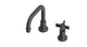 Emerson One Handle Deck Mount Squaretop Lavatory Faucet with Defined Cross Handle in Blackened Nickel