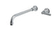 Emerson One Handle Wall Mount 12" Lavatory Faucet with Classic Lever Handle in Satin Chrome