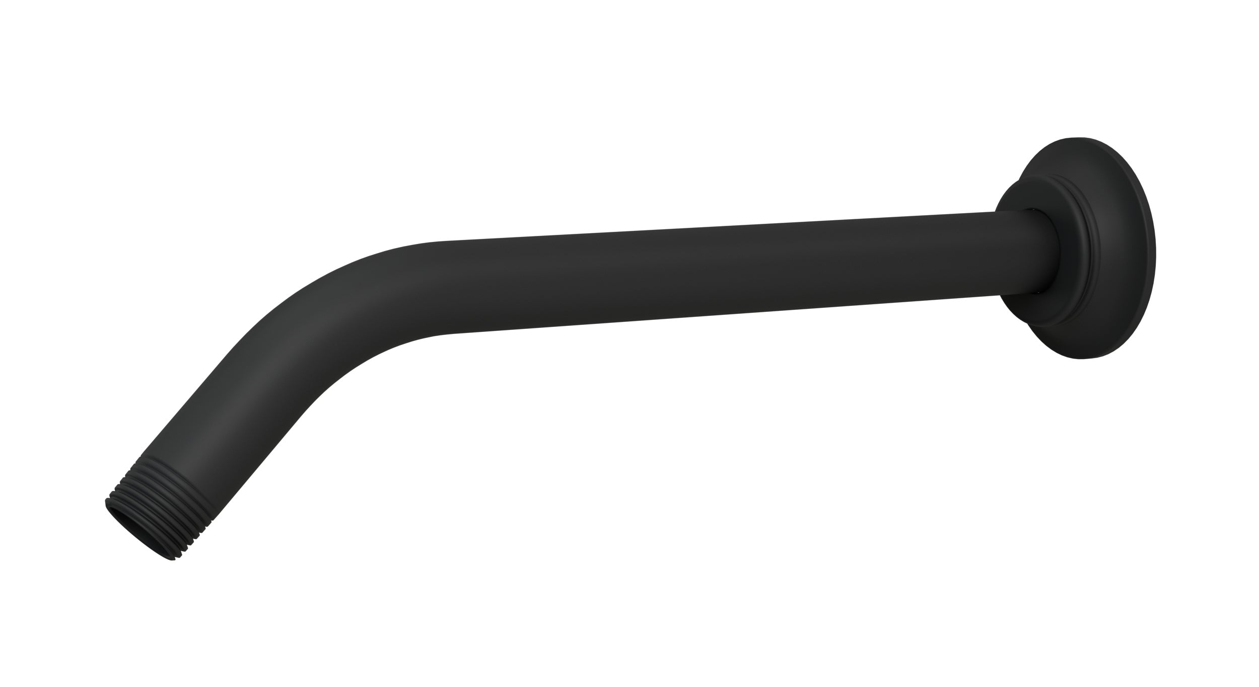 Emerson 45-Degree 12" Shower Arm with Flange in Matte Black