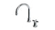 Emerson One Handle Deck Mount Gooseneck Lavatory Faucet with Classic Cross Handle in Polished Chrome