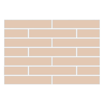 1x6 Half Offset Sheeted Original Ceramic Mosaic Tile in Tumbleweed Gloss