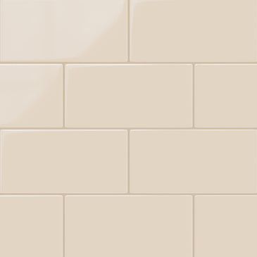 6x12 Original Ceramic Tile in Ivory Gloss