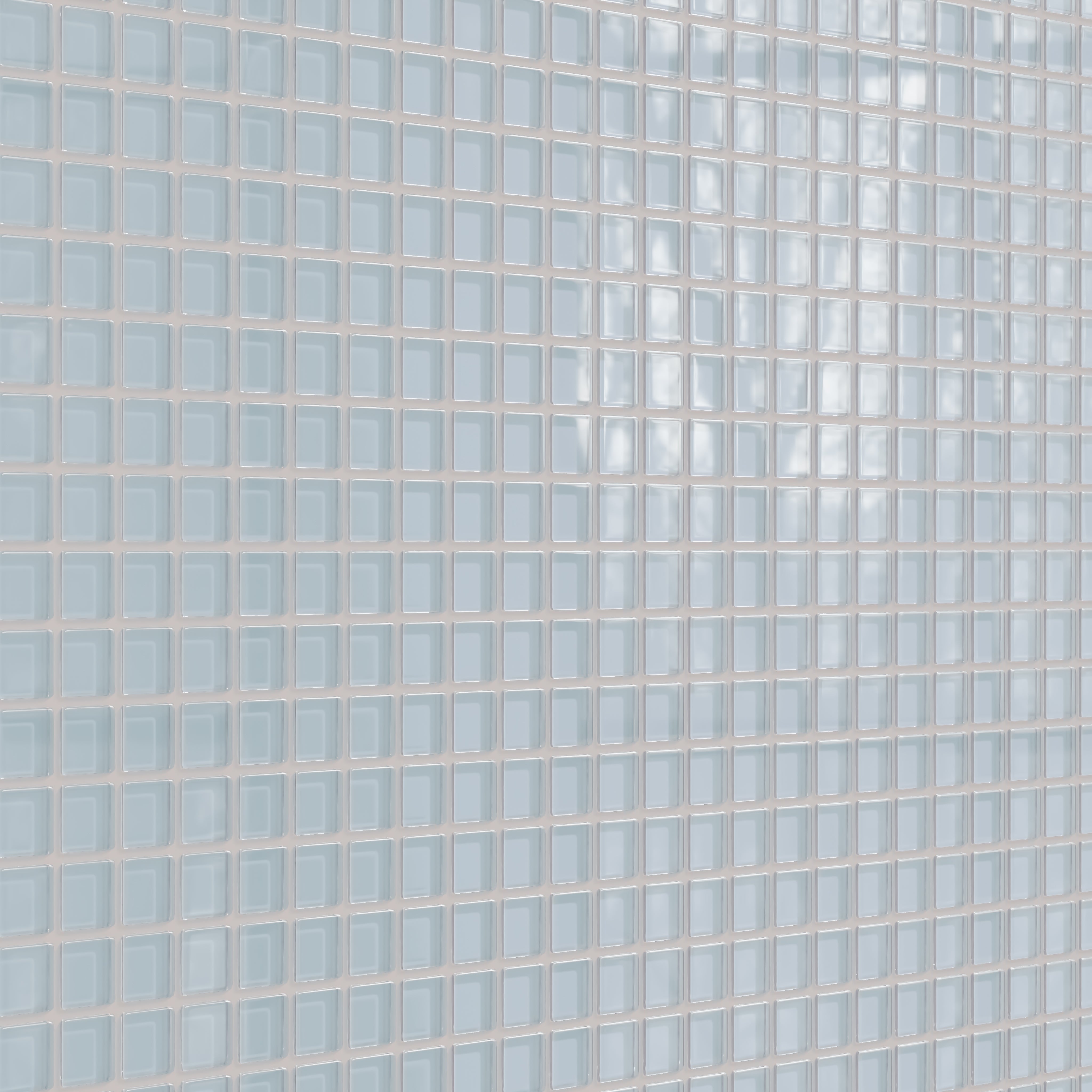 1x1 Straight Set Sheeted Glass Mosaic Tile in Partridge Gloss