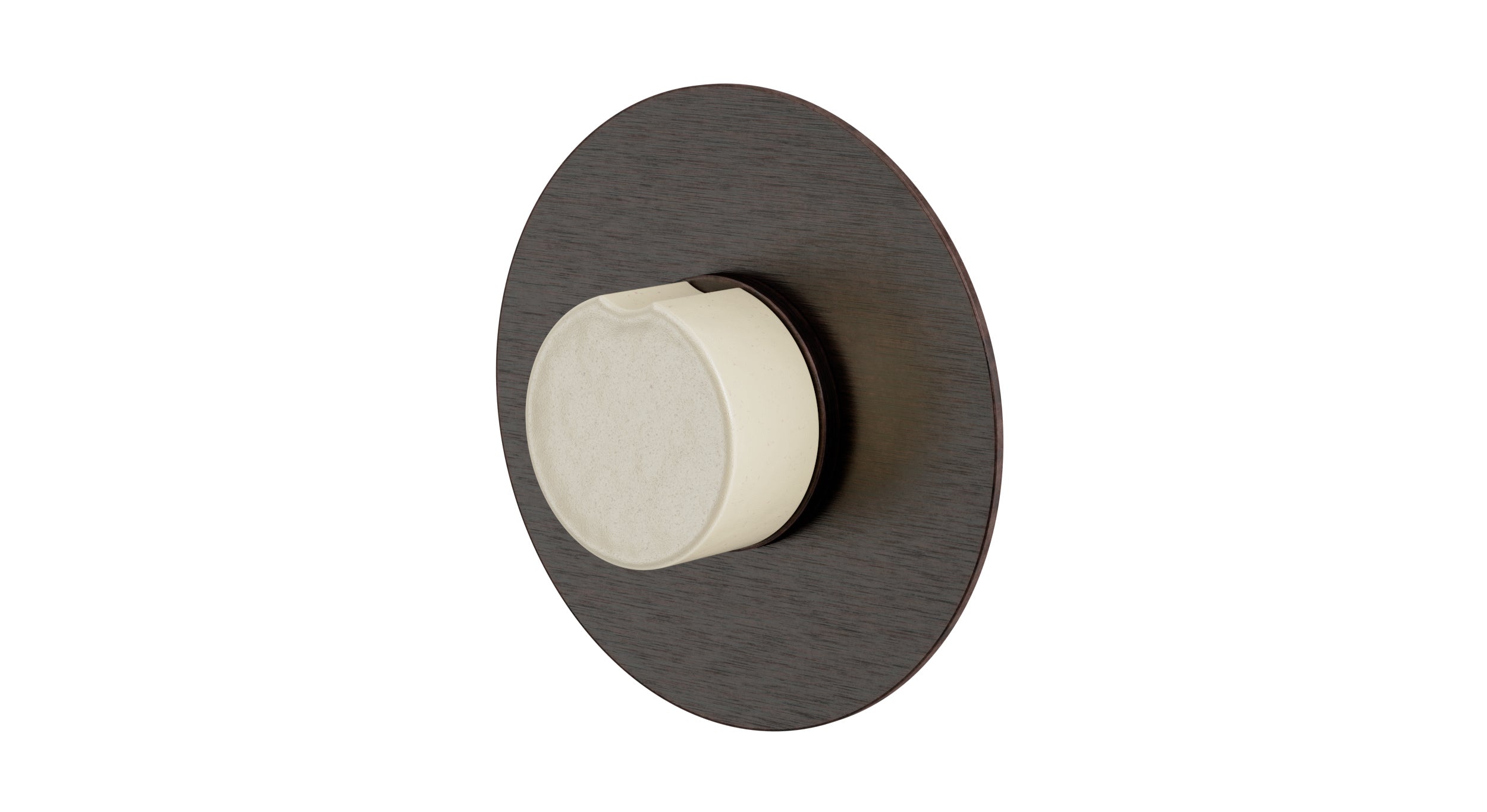 Foundry One Handle Wall Mount Shower Trim with Groove Ceramic Knob Handle in Antique Bronze
