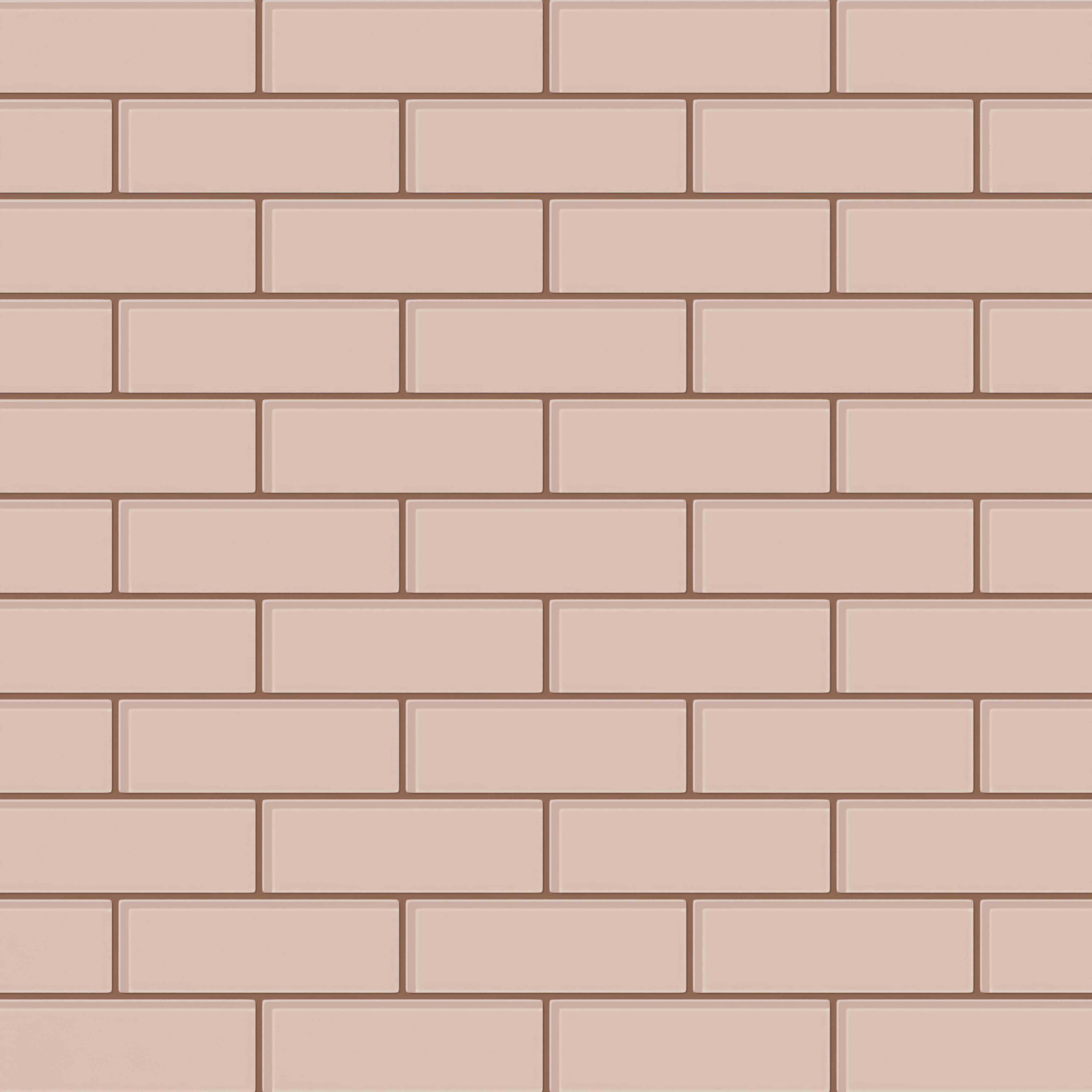 2x6 Glass Tile in Rosy Finch Gloss