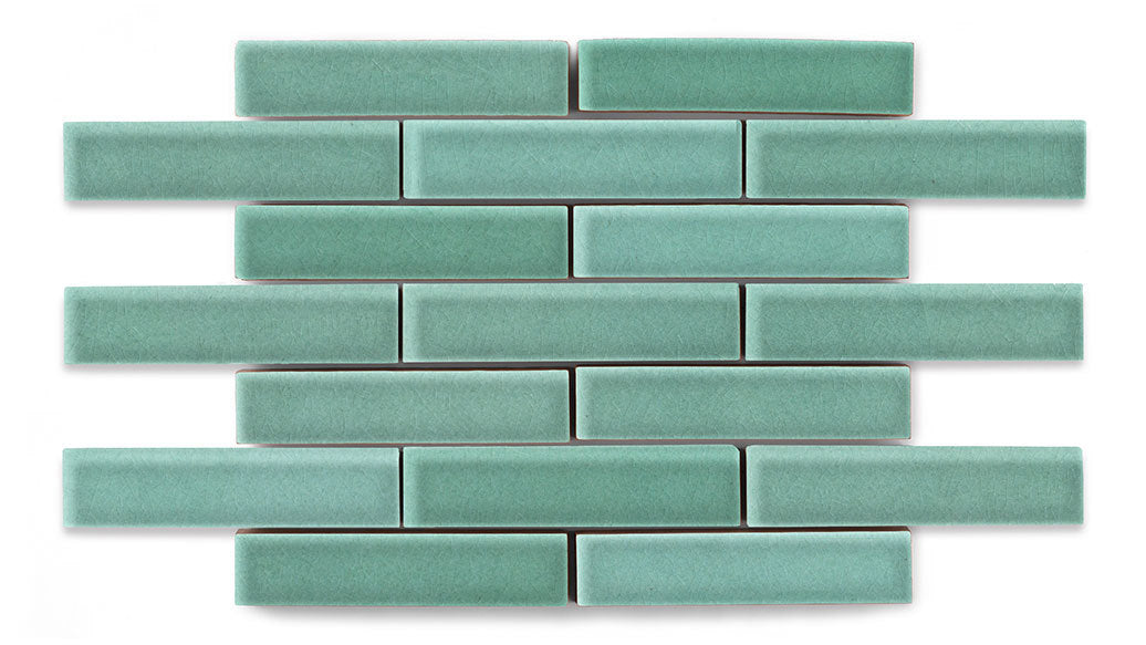 Half Offset Square Amalfi Coast 1x4 Half Offset Sheeted Gloss Original Ceramic Tile