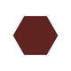 8" Hexagon Original Ceramic Tile in Vintage Leather Gloss