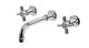 Emerson Two Handle Wall Mount 8.25" Lavatory Faucet with Defined Cross Handles in Polished Chrome
