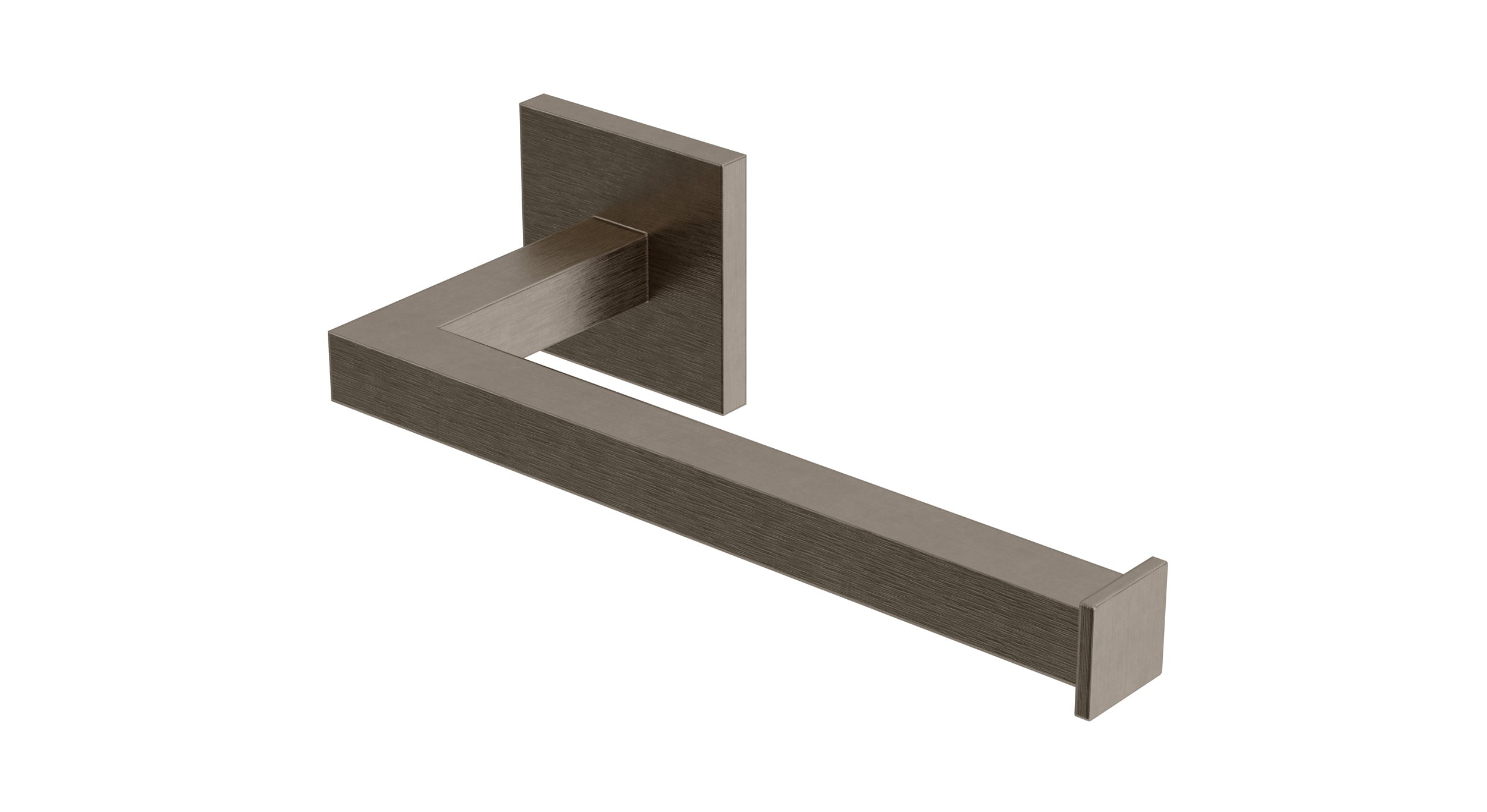 Flatiron Square Hand Towel Bar in Antique Nickel