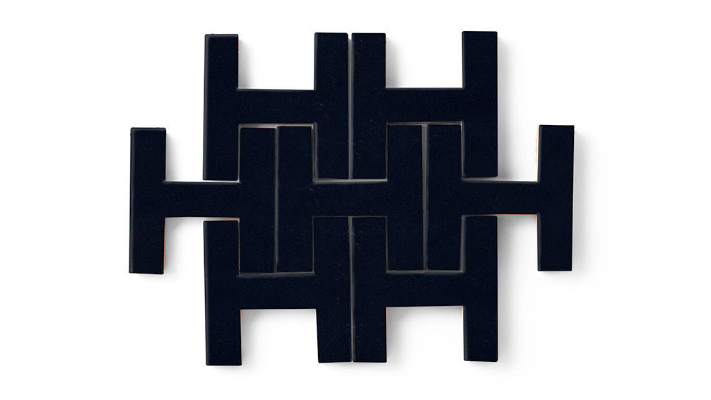 Chaine Homme Original Ceramic Tile in Navy Blue Gloss